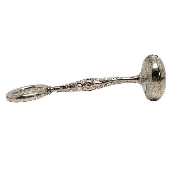 Antique George Shiebler Sterling Silver Jingle Bell Baby Rattle #11095 - Picture 5 of 12